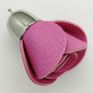 Flower Bag Charm-Pink with S/Cap